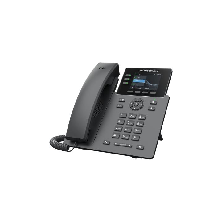 Teléfono IP Grado Operador / 3 Líneas / 12 Botones Virtuales Multiuso / Pantalla LCD 2.8 Pulgadas / Puertos Gigabit
