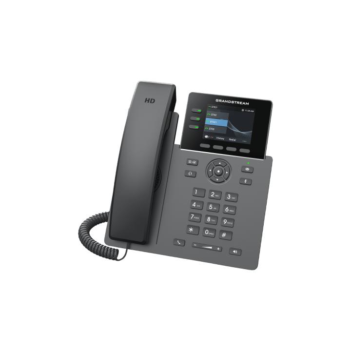 Teléfono IP Grado Operador / 3 Líneas / 12 Botones Virtuales Multiuso / Pantalla LCD 2.8 Pulgadas / Puertos Gigabit