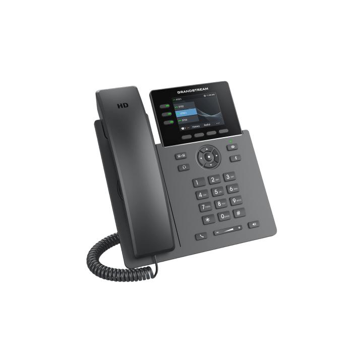 Teléfono IP Grado Operador / 3 Líneas / 12 Botones Virtuales Multiuso / Pantalla LCD 2.8 Pulgadas / Puertos Gigabit