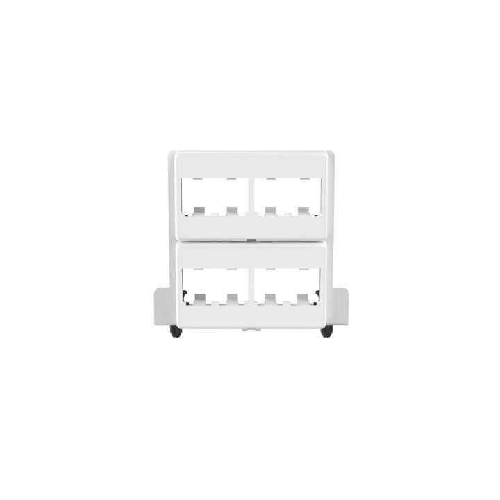 Patch Panel de 8 Puertos Mini-Com, Para Uso con Gabinetes Multipropósito, de Instalación a Presión, Color Blanco