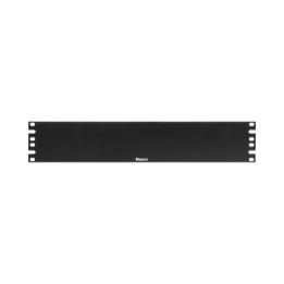 Tapa Ciega Para Rack Estándar de 19in, Plano, de Acero, 2UR, Color Negro