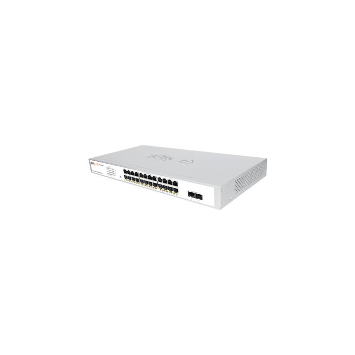 Switch Administrable PoE  / 24 puertos PoE af/at Gigabit /  2 x SFP Gigabit / Administración Cloud Gratuita /