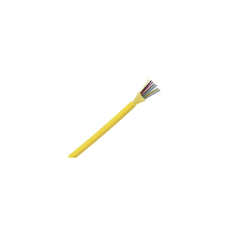 Cable de Fibra Óptica de 12 Hilos, Monomodo OS2 9/125, Interior, Tight Buffer 900um, No Conductiva (Dieléctrica),