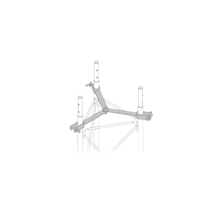 Brida para sujeción de retenida compatible con tramos STZ30G, Galvanizado por Inmersión en Caliente.