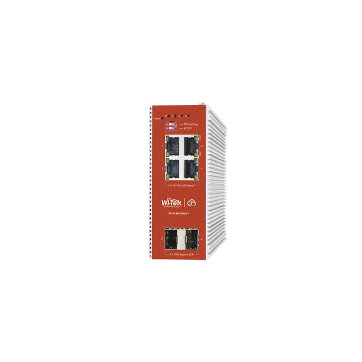 Switch L2+ PoE Industrial / Administración Cloud-Web-CLI / 4 Puertos PoE af/at 100/1000 Mbps / 2 Puertos SFP Gigabit /