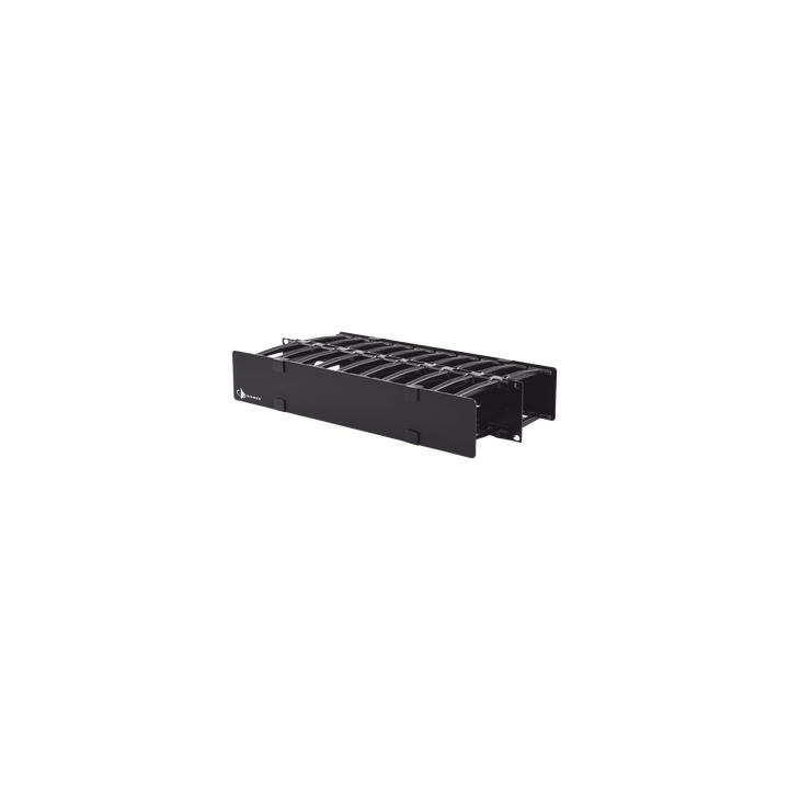 Organizador de Cable Horizontal RouteIT, Doble, Para Rack de 19in, 4in de profundidad, 2UR