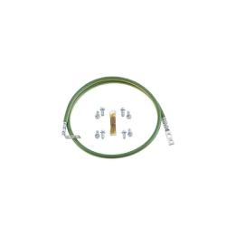 Jumper Para Aterrizar Equipos en Racks o Gabinetes, 10 AWG, Con Terminal Doblada a 45 Grados, Terminal Recta Para