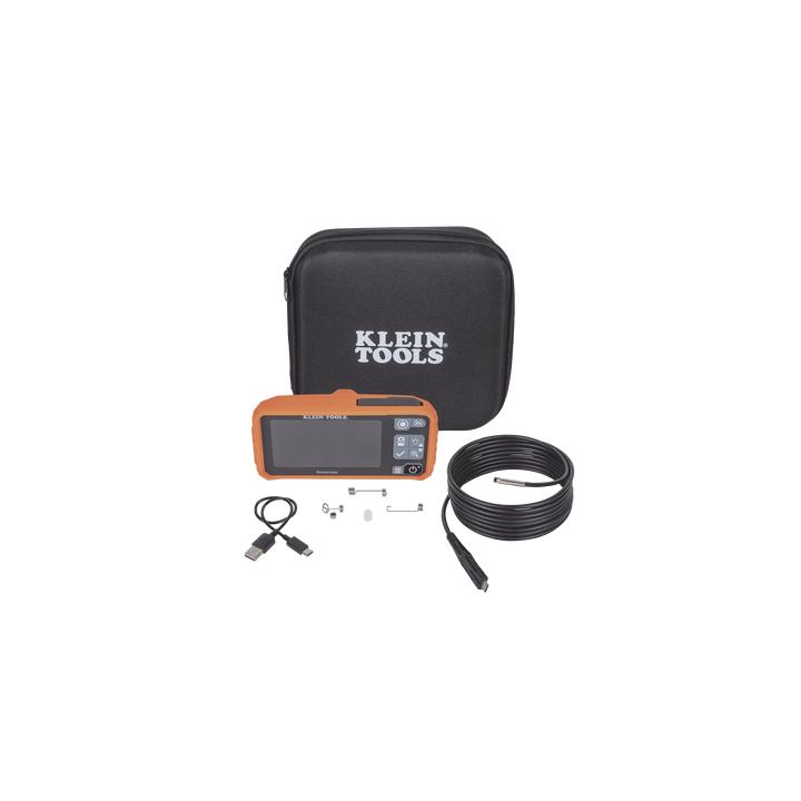 Cámara Boroscopio de Inspección 5.5mm 720p USB-C,  LCD 4.3" Color, Cuello de Cisne Nylon de 10' (3m) con Imán,