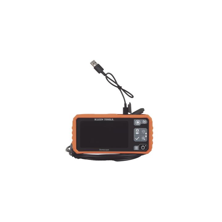 Cámara Boroscopio de Inspección 5.5mm 720p USB-C,  LCD 4.3" Color, Cuello de Cisne Nylon de 10' (3m) con Imán,