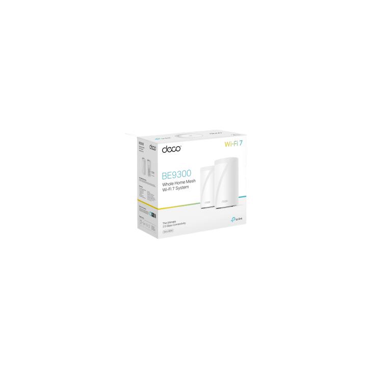 KIT 2 Routers Inalámbrico MESH Interior para Hogar / Triple Banda Wi-Fi 7 BE9300 Mbps / 2 Puerto 2.5 Gigabit WAN/LAN /
