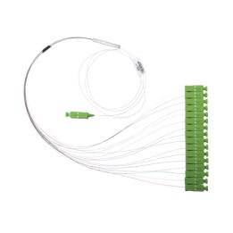 Divisor Óptico (Splitter) Tipo PLC, de 1x16, Con Conector de Entrada SC/APC y Conectores de Salida SC/APC