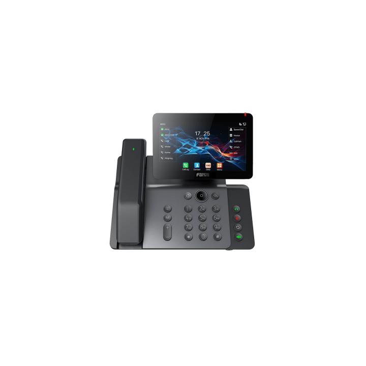 Telefono IP Wi-Fi, Handset Inalámbrico, Recepción de Video, 20 Líneas SIP, Puertos Gigabit, PoE con Puerto USB,