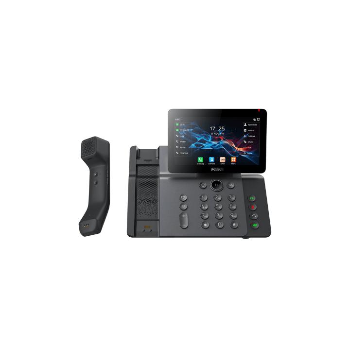 Telefono IP Wi-Fi, Handset Inalámbrico, Recepción de Video, 20 Líneas SIP, Puertos Gigabit, PoE con Puerto USB,