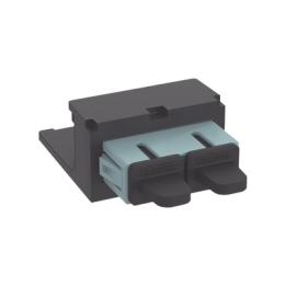 Módulo Acoplador SC Duplex, para Fibra Óptica Multimodo OM3/OM4, Tipo Mini-Com, Color Aqua