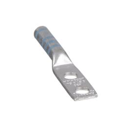 Zapata de compresión LCC6-14A-L para cal. 6 Awg, Doble barreno para tornillo prisionero de 1/4, Espaciado de orificio