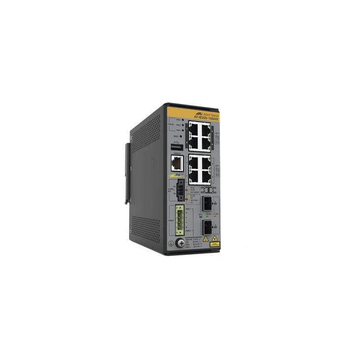 8x 10/100/1000T, 2x 1G/10G SFP+, Industrial Ethernet, Layer 2+ Switch, PoE++ (TAA)