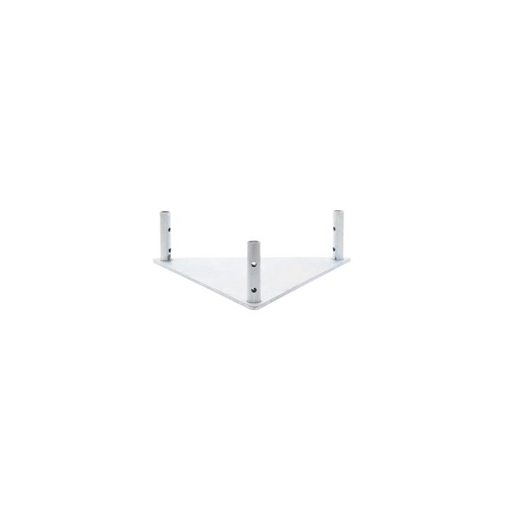 Base Triangular para Tramo STZ45 Galvanizado Electrolítico.