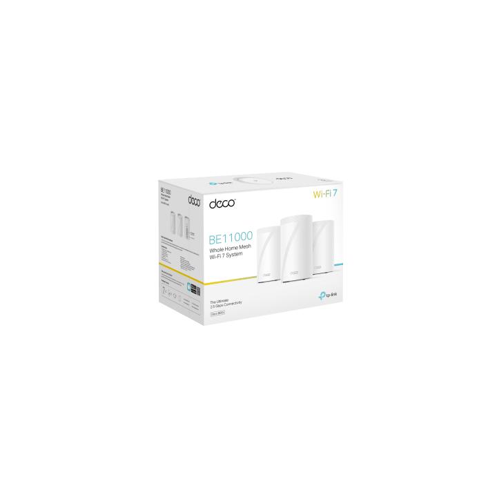 KIT 3 Routers Inalámbrico MESH Interior para Hogar / Triple Banda Wi-Fi 7 BE9300 Mbps / 2 Puerto 2.5 Gigabit WAN/LAN /
