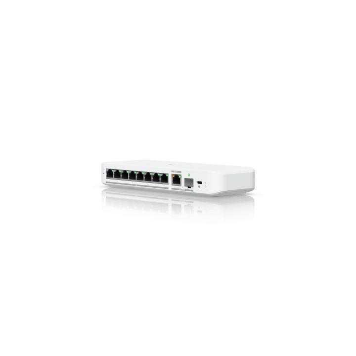 USW Flex 2.5G Switch de 8 Puertos 2.5GbE, con un Puerto de Enlace Ascendente Combinado RJ45/SFP+ de 10 GbE, Incluye
