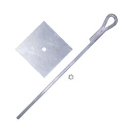 Ancla para Retenida para Muro con Ojo de Llave Galvanizado por Inmersión en Caliente (Requiere Placa Igualadora).