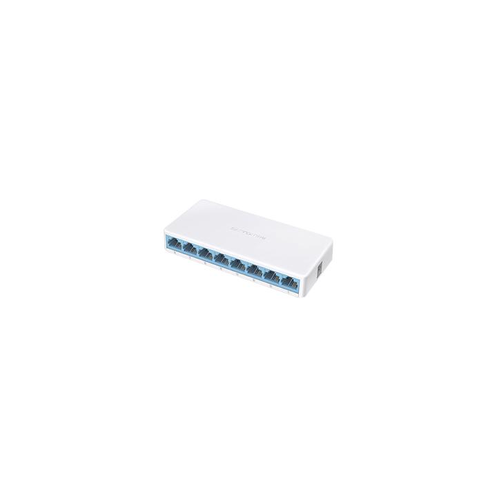 Switch NO Administrable / Para escritorio / 8 puertos 10/100 Mbps / Diseño Compacto / Plug and Play