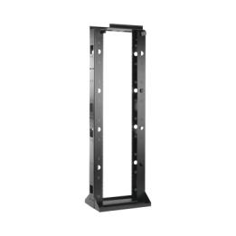 Rack de 2 Postes Sísmico, Estándar de 19 in, Rieles Numerados y Roscados #12-24, Fabricado en Acero, 45 Unidades de