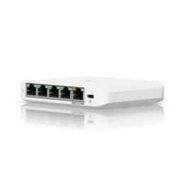 USW Flex Mini 2.5G Switch de 5 puertos 2.5G, Compacto, para Escritorio, se puede Energizar por PoE o con un Adaptador