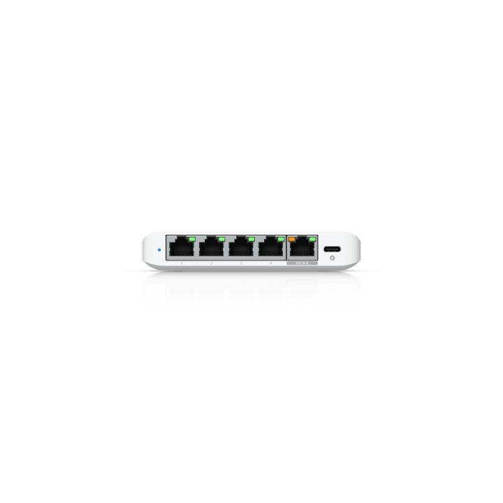 USW Flex Mini 2.5G Switch de 5 puertos 2.5G, Compacto, para Escritorio, se puede Energizar por PoE o con un Adaptador