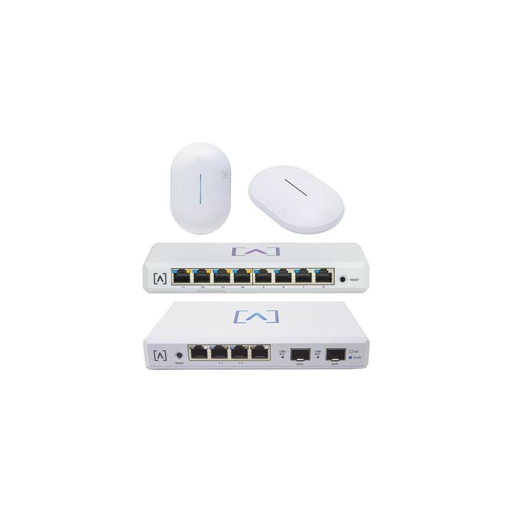 Starter KIT Alta Labs: Incluye 1 Router (Route10) / 1 Switch PoE (S8-POE) / 1 Puntos de Acceso WiFi 6 AP6 / 1 Punto de