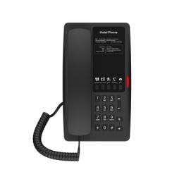 Teléfono IP Hotelero / 2 Líneas SIP / 5 Teclas Programables / Puerto USB-A de Carga / PoE 802.3af / Ethernet 10/100 /