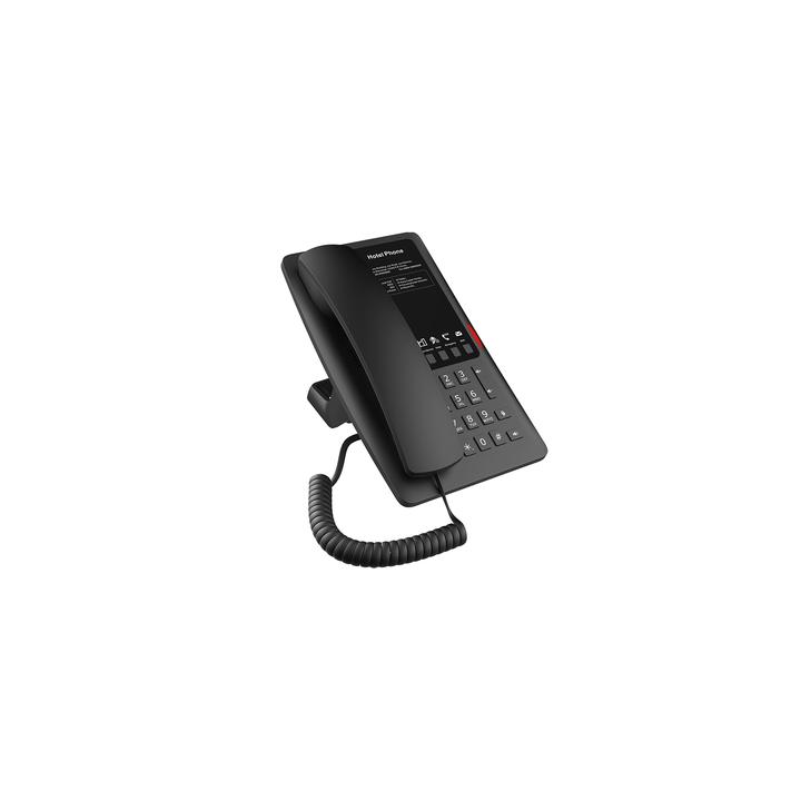 Teléfono IP Hotelero / 2 Líneas SIP / 5 Teclas Programables / Puerto USB-A de Carga / PoE 802.3af / Ethernet 10/100 /