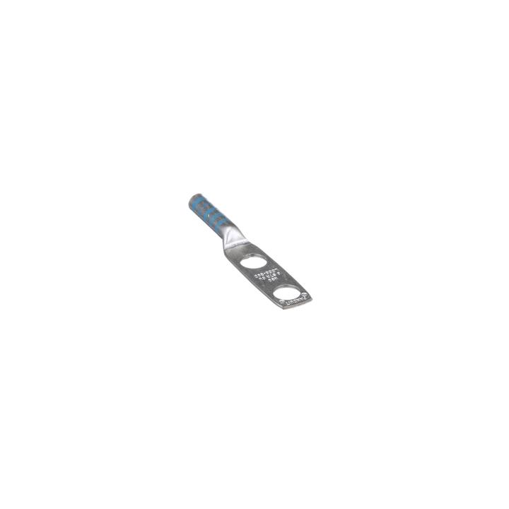 Zapata de compresión LCC6-38D-L para cal. 6 Awg, Doble barreno para tornillo prisionero de 3/8, Espaciado de orificio