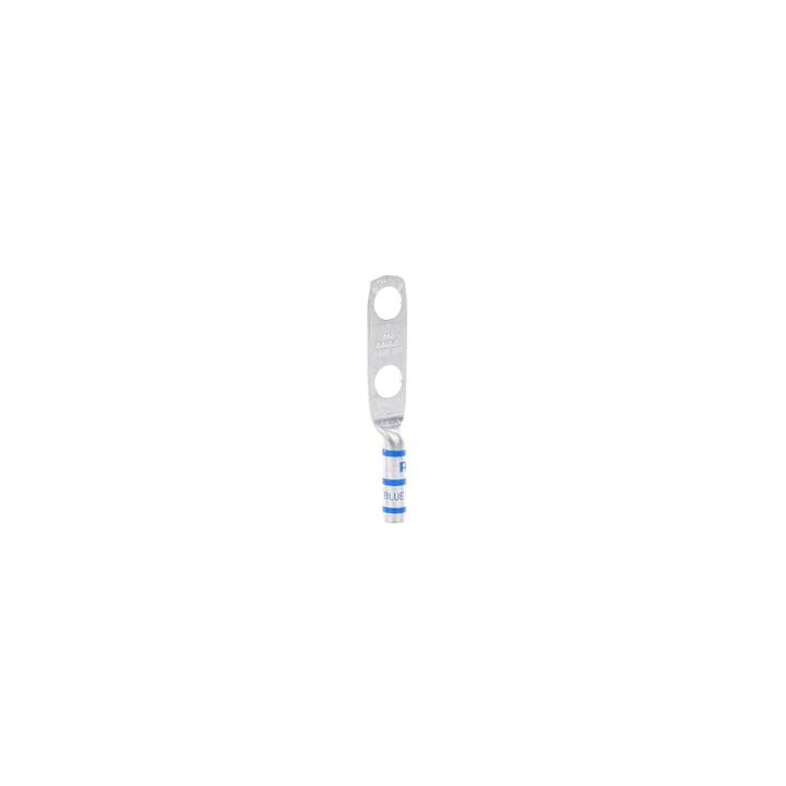 Zapata de compresión LCC6-38D-L para cal. 6 Awg, Doble barreno para tornillo prisionero de 3/8, Espaciado de orificio