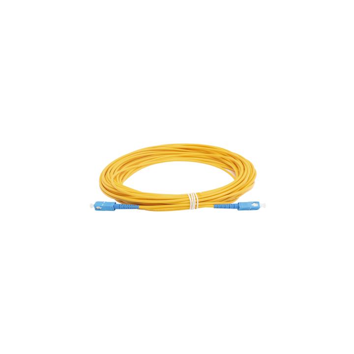 Jumper de Fibra Óptica Monomodo SC/UPC - SC/UPC Simplex, Color Amarillo, 15 Metros (49.21 Pies)