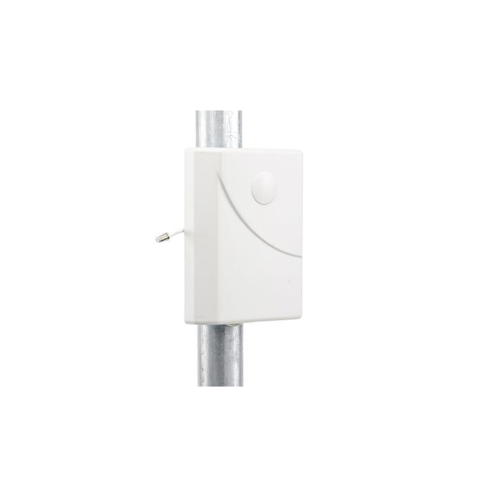 Antena Tipo Panel de Montaje en Pared, Multibanda 700-960 MHZ/ 1710-2170 MHz, 75 Ohm, conector F hembra.