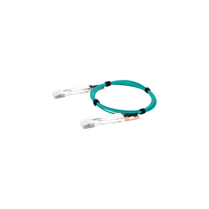 Cable AOC QSFP-DD de 400 Gbps a 400 Gbps / Cable de fibra óptica Activo / Longitud: 2 metros