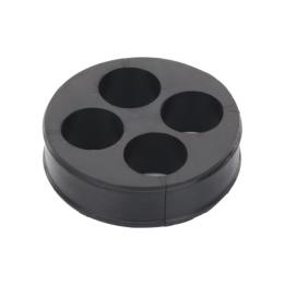 Inserto de Caucho de 4" Con Cuatro Orificios para Cable de 7/8 in