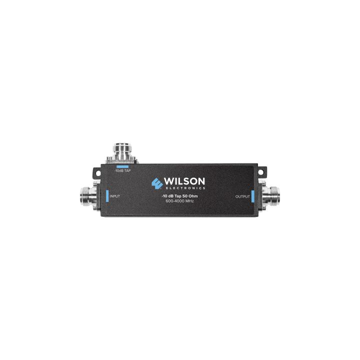 Separador TAP -10 dB con rango de frecuencia de 575 a 6000 MHz. Ideal para separar las antenas a diferentes longitudes