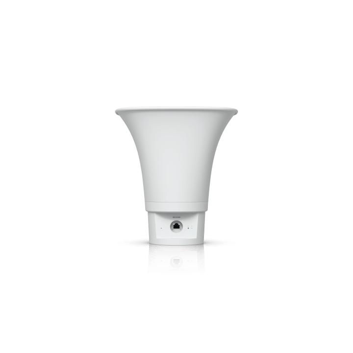 UniFi Protect AI Horn Speaker, Altavoz IP 120 dB, PoE+, Alerta AI Avanzada, Montaje Pared, Esquina y Poste, IP66