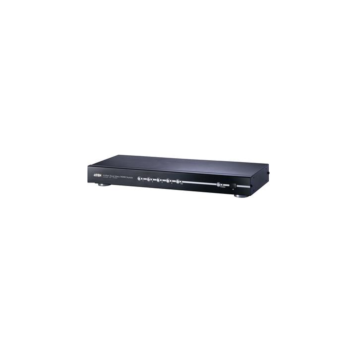 Switch HDMI de 4 puertos con salida dual