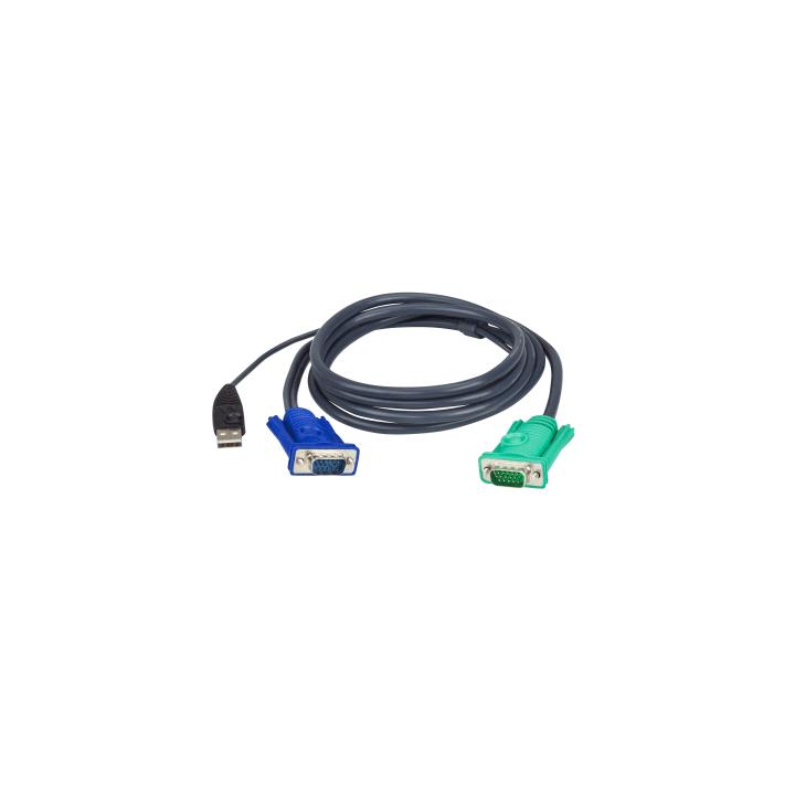 Cable KVM | USB con SPHD | 3 en 1 | De 3 m