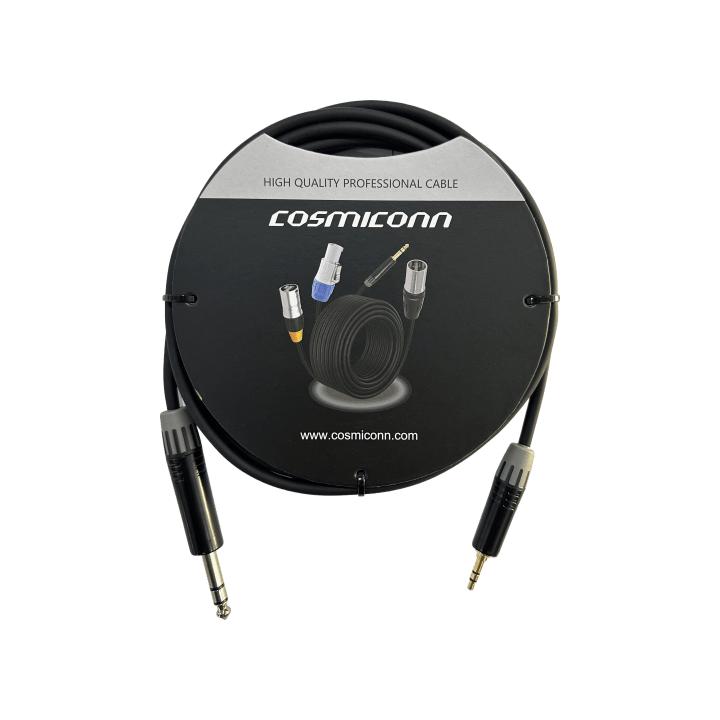 Cable 6.35mm a 3.5mm, conectores color negro MP3X-B - MTP3C-BG, length 3m