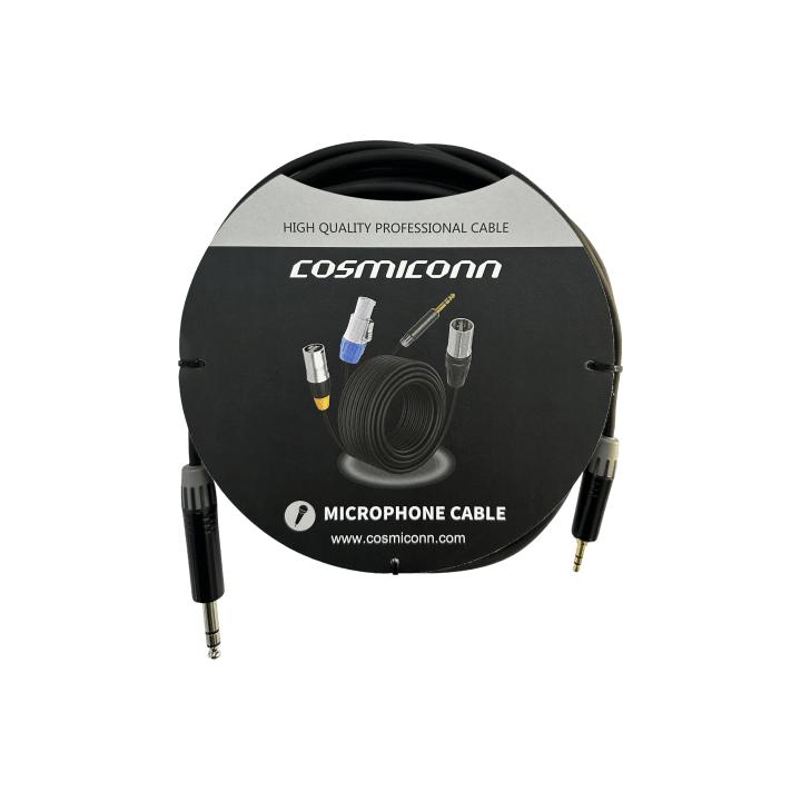 Cable 6.35mm a 3.5mm, conectores color negro MP3X-B - MTP3C-BG, length 5m