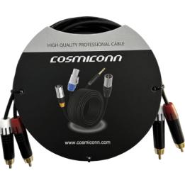 Cable 2 RCA x 2 RCA, conectores negros, con diferenciador de blanco y rojo (2x MT380-RD - 2x MT380-WH), length 2m