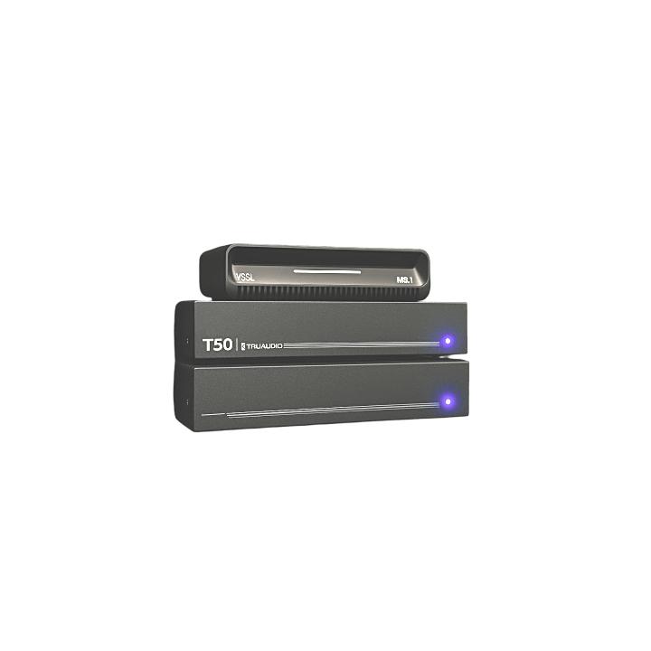 KIT Amplificador T50 y Streamer de Audio Modular MS.1 | PoE + USB-C | HDMI eARC + Óptica + RCA | Bluetooth LE Audio |