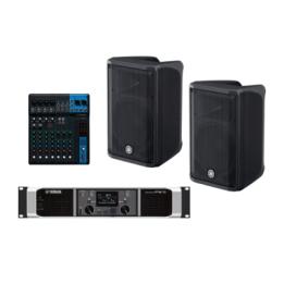 Kit Refuerzo Sonoro y Mixer | Incluye 2 Bocinas CBR10 | Amplificador PX5 | Mezclador MG10 | Ideal para PA