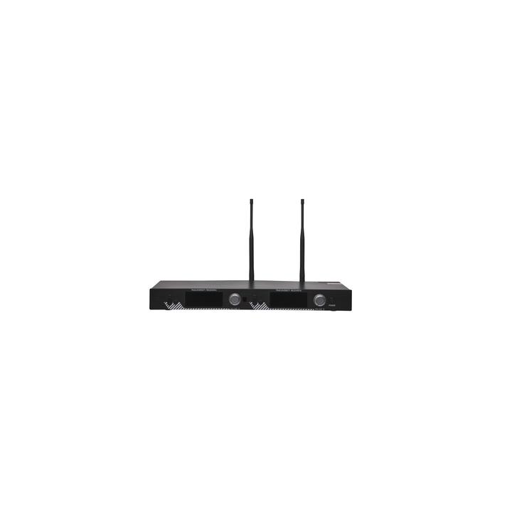 Kit de Microfonía inalámbrico | 2 Micrófonos de Lavalier | Receptor UHF | Pantalla LCD | 200 Canales | Gran