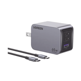 Cargador de 65W serie Nexode Pro | 3 Puertos de Carga Rápida | 2 USB-C | 1 USB-A | Tecnología GaNInfinity | PD3.1 de