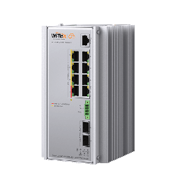 Switch Industrial Administrable Gigabit con 2 Puertos PoE bt + 6 Puertos PoE af/at o 24 V Pasivo + 2 SFP Gigabit, 240 W