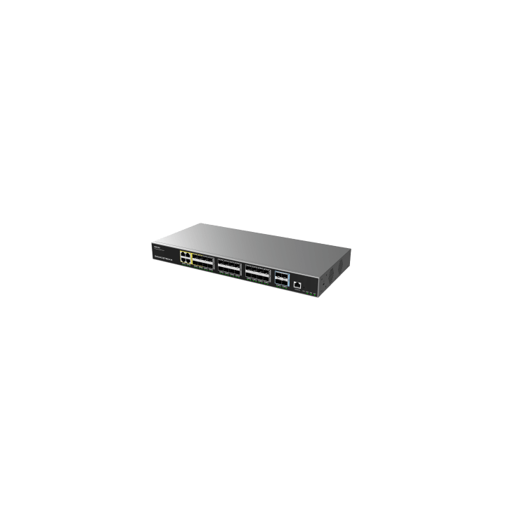 Switch de Agregación Capa 3 / 4 Puertos Gigabit Ethernet / 24 Puertos Gigabit SFP / 4 Puertos 10Gigabit SFP+ / QoS